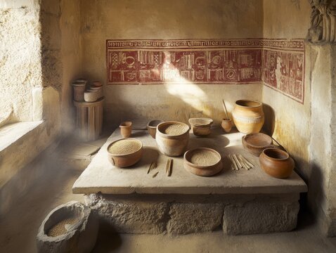 Egyptian Temple Brewery Showing Ritual Fermentation And Administrative Control