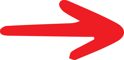 Red Curved Arrow Icon &ndash; Creative Direction Symbol Vector Design