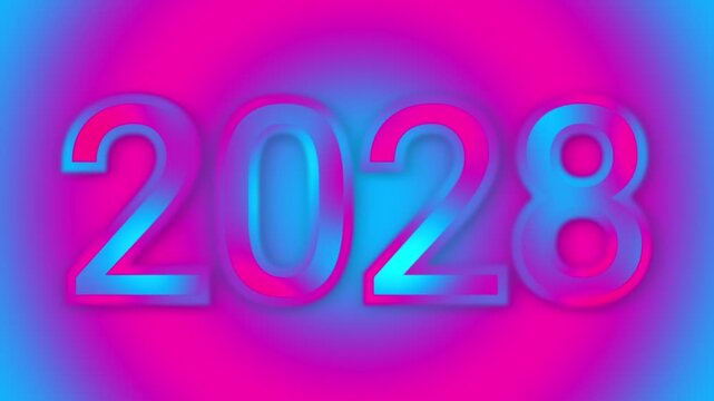 2028 new year colorful animated background