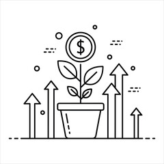 Financial Growth Money Investment Concept