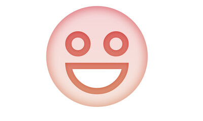 Fototapeta premium Happy smiley face icon simple vector illustration for positive emotions and feedback isolated on white background with soft gradient