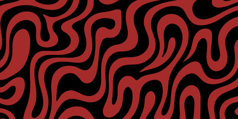 Seamless abstract zebra skin pattern featuring black vector lines and vintage curves for a stylish retro wallpaper texture or textile fabric design © Md