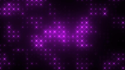 Abstract loop glowing orange brightldisco wall with light bulbs abstract background