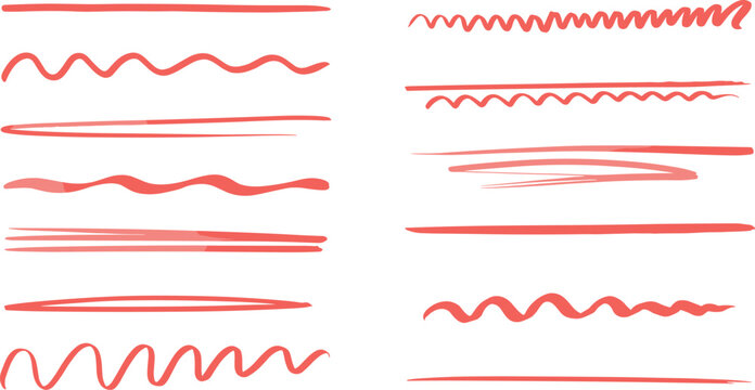 Vector illustration of a red ribbon set featuring heart shapes and decorative frames for Valentine or Christmas holiday card design