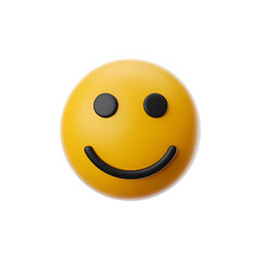 smiling emoji, conveying happiness, and positivity. . Isolated on transparent background, png