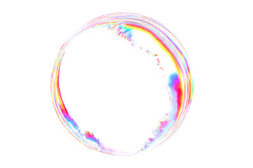 Swirling Abstract Circle of Iridescent Colors