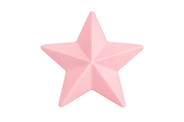 Obraz premium Pink soft 3d star glossy icon design