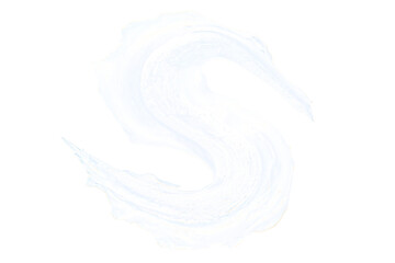 Artistic Swirl of White Foam in S-Shape