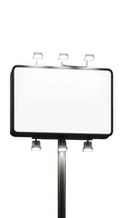Obraz premium Empty billboard isolated on transparent background