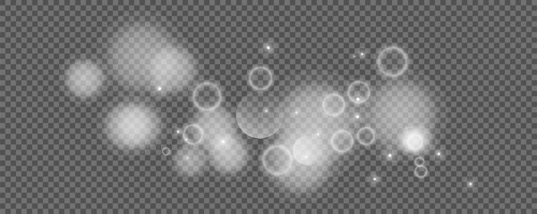 Bokeh circles on transparent background