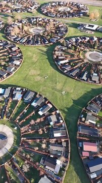 aerial view of a golf course