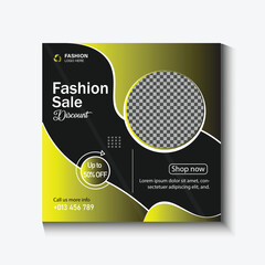 Modern Fashion Product Social Media Post Template for Watch and Shoes with Fashion Promotion with Stylish Creative Layout