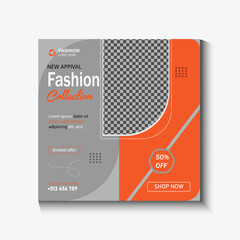 Modern Fashion Product Social Media Post Template for Watch and Shoes with Fashion Promotion with Stylish Creative Layout