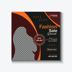 Modern Fashion Product Social Media Post Template for Watch and Shoes with Fashion Promotion with Stylish Creative Layout