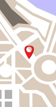 GPS Navigation Map Animation with Location Pins