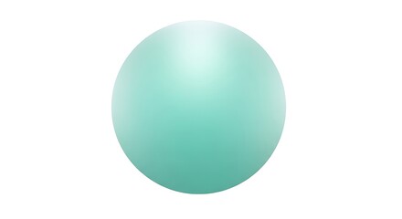 A spherical sphere with a turquoise color 