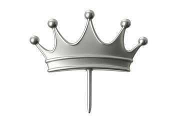 Silver crown cake topper decoration for celebration