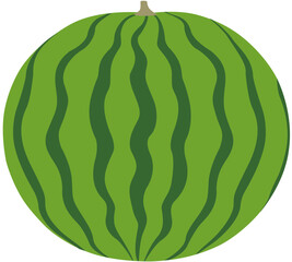 Simple Colorful Watermelon Vector Illustration