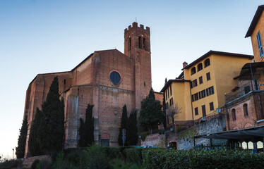 Fototapeta premium The Basilica of San Domenico, also known as Basilica Cateriniana in Siena