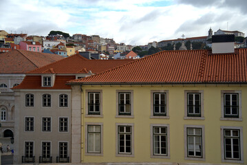 Colorful and Historic buildings of Lisbon, Portugal