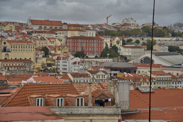 Colorful and Historic buildings of Lisbon, Portugal