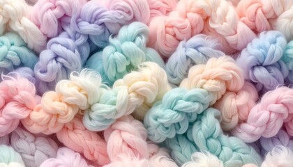 パステルミックスのふんわりニット背景