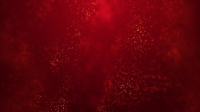 Digital flowing soft dots red loop background