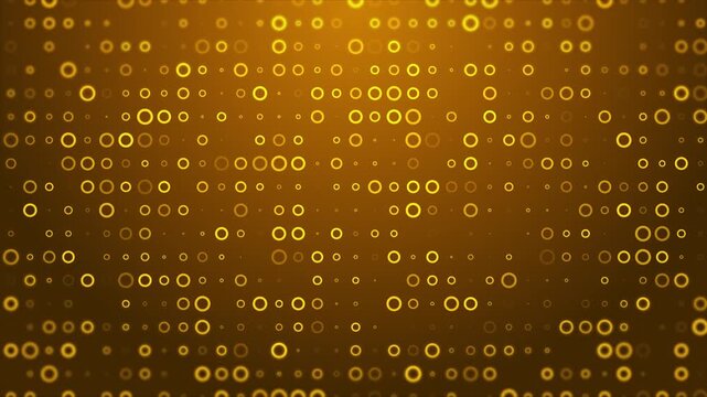 Outline Gold Circle Pattern Seamless Loop 4K