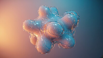 Abstract sensory object with soft translucent texture and subtle light diffusion, evoking touch, calm and luxury. Timeless visual concept for beauty, wellness, fashion and future design