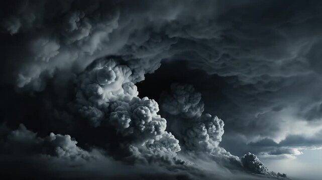 Stormy sky with dramatic cloud formations