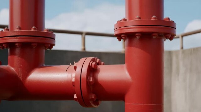 Process engineering systems use standardized fittings and robust valves to connect pipelines, manage direction changes, and ensure operational safety. cinematic color correction, natural uneven