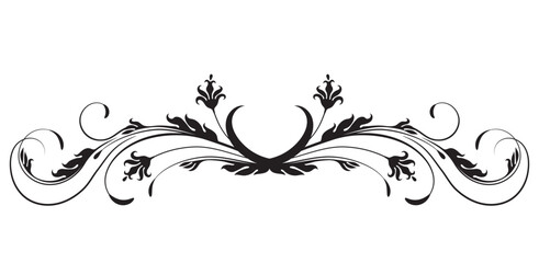 Ornament with flowers. Text divider. Decorative element for decor and text greeting or invitation card design. © Marisha