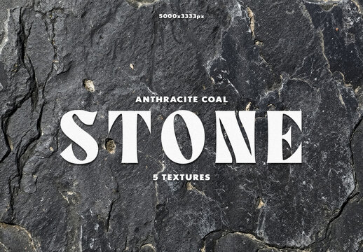 5 Anthracite Stone Mineral Surface Texture Background