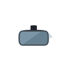 Obraz premium Flat Design Car Rearview Mirror Illustration Isolated on White