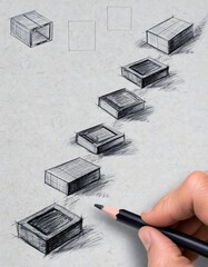 Pencil Drawing Real Objects Into Existence Concept Illustrating Creativity Imagination and the Power of Artistic Creation