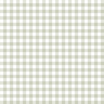 Soft sage green gingham seamless pattern. Neutral aesthetic plaid background for modern nursery wallpaper, spring home decor, and creative textile prints.