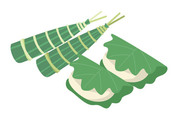 こどもの日の柏餅とちまきイラストセット