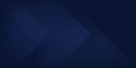 Obraz premium Symmetrical Chevron Lines Gradient Background in Dark Navy Blue with Subtle Light Blue Tones Creating a Sophisticated and Modern Geometric Pattern