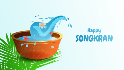 Songkran Thai New Year Water Festival Splash.