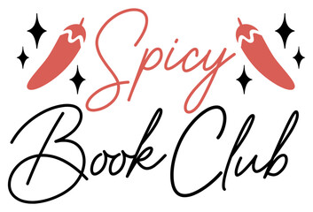 Spicy Book Club | Romantasy Reading | Vector Book Design