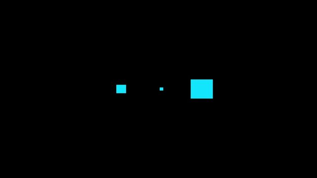 Cyan color Three Rectangle looping progress icon. 4k video