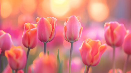 Kartka z życzeniami na międzynarodowy dzień kobiet. Kobieta i tulipany.