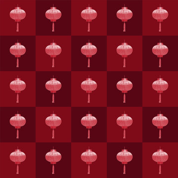 Traditional Chinese new year seamless pattern, Chinese new year illustration vector, line drawing vintage style.