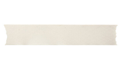 Blank mulberry paper tape strip mockup, long fiber texture, horizontal layout, handmade look, isolated on white background,