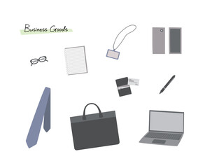 ビジネス小物のイラストセット