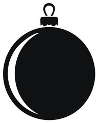 Black Christmas Ornament Silhouette Decoration for Holiday Season