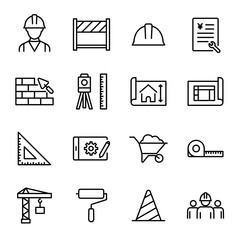 Simple Icon Set | Construction, Building, and Architecture