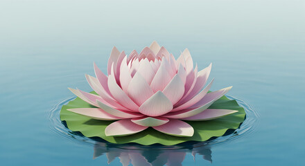 a lotus flower good for relaxation (3d rendering)