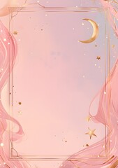 Mystical stationery design pastel background, generation AI 