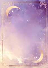 Mystical stationery design pastel background, generation AI 